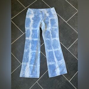 Authentic Y2K FUBU The Collection bleach wash jeans with signature logo detail